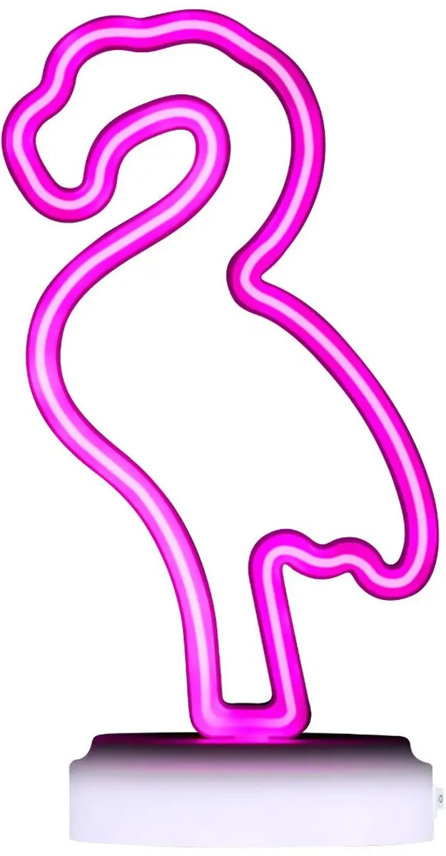 Grundig Flamingo Neon Tafellamp - Oplaadbaar USB-C - Roze