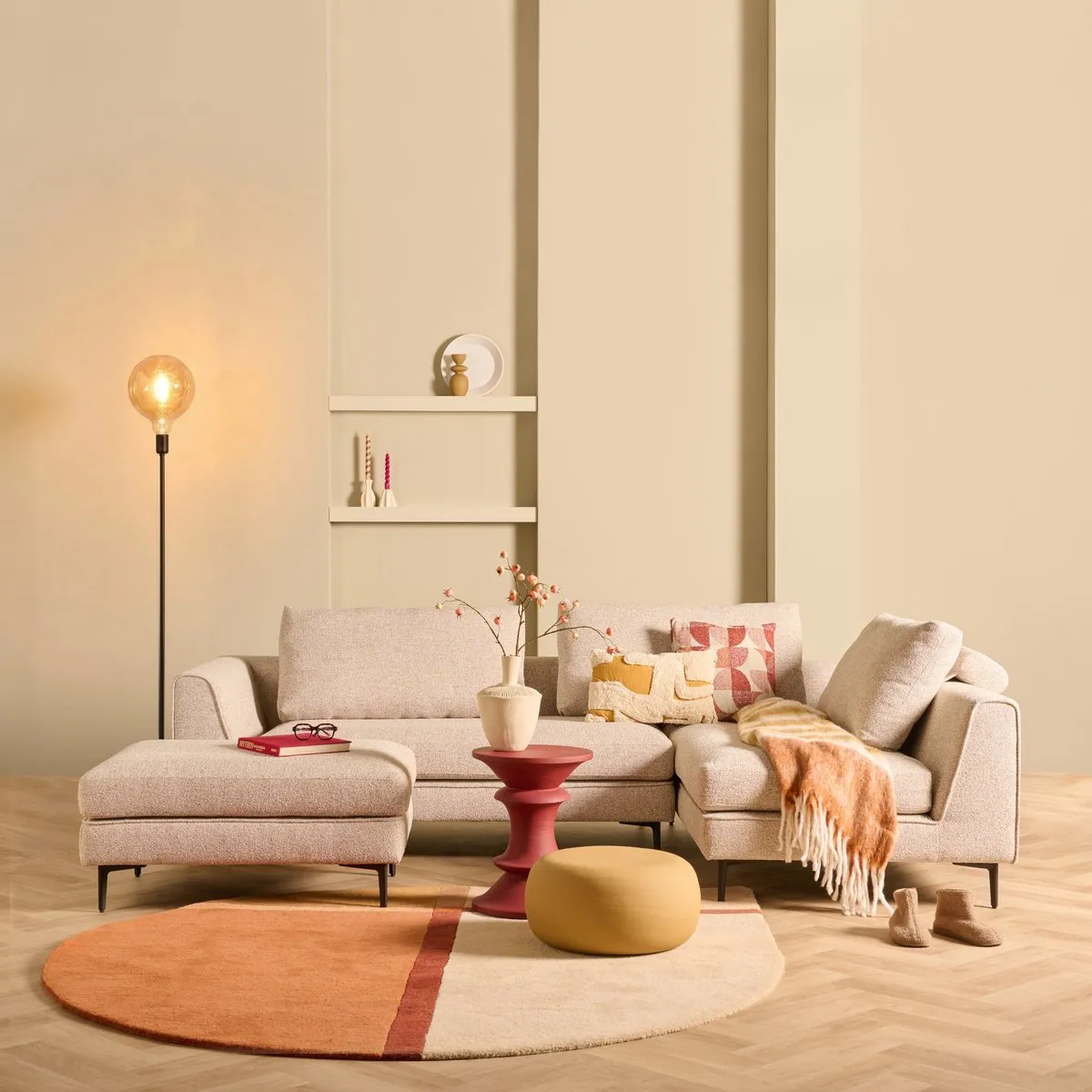 Calex Vloerlamp 146cm - Zwart