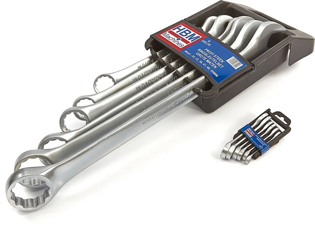 HBM Profi 6 Delige Steeksleutel Ringsleutelset 32-50mm