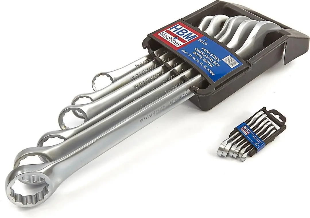HBM Profi 6 Delige Steeksleutel Ringsleutelset 32-50mm