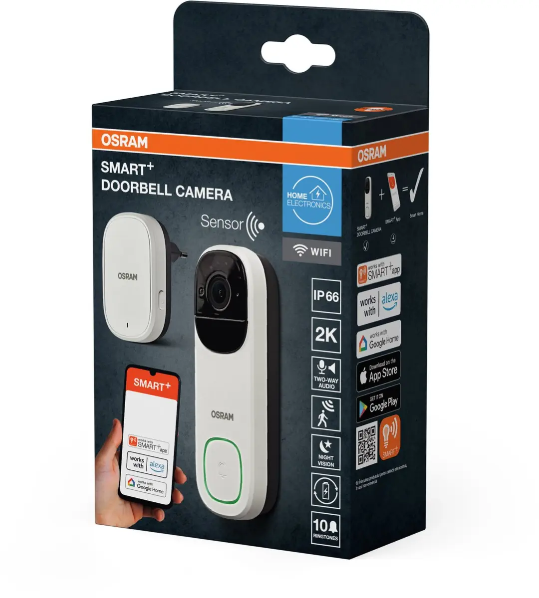 Osram SMART+ AC755550155 WiFi Videodeurbel 3MP