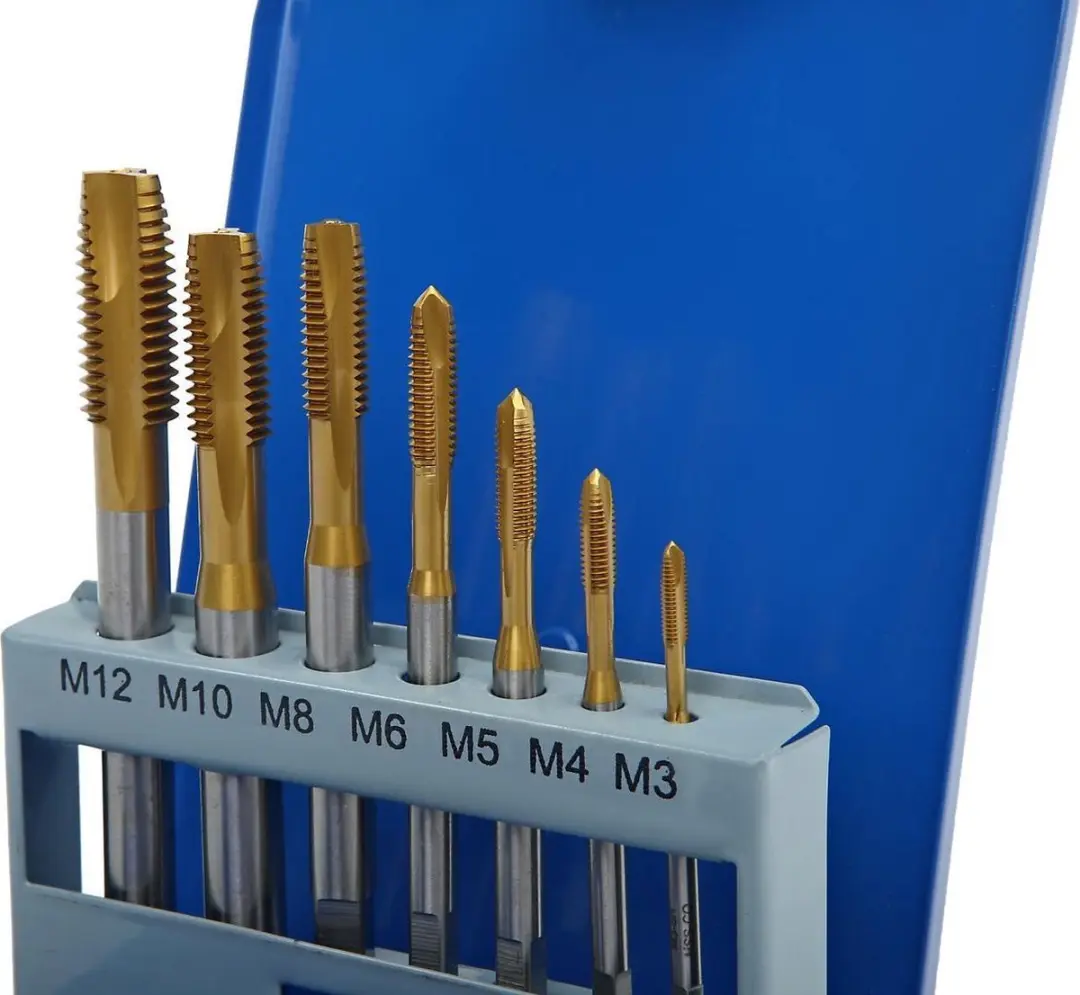 HBM 7-delig HSS Tin Gecoate Cobalt Machinetapset M3-M12