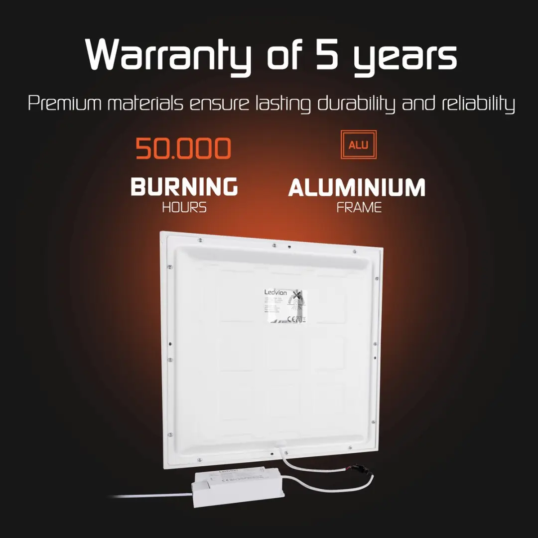 LEDVION LED Paneel 30x30cm 12W 6500K - Wit - afbeelding 3 van 6