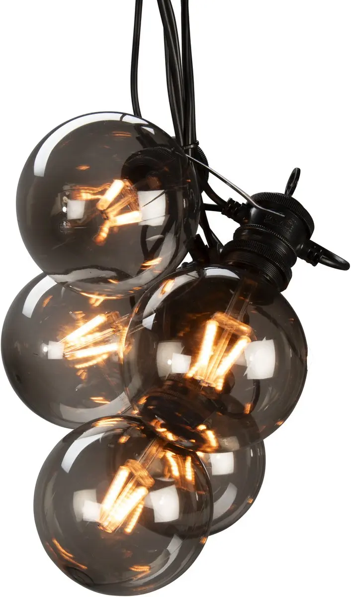 Konstsmide Snoer 10l Smoke Globe 4,5m Extra Warm Wit Dimbaar IP44