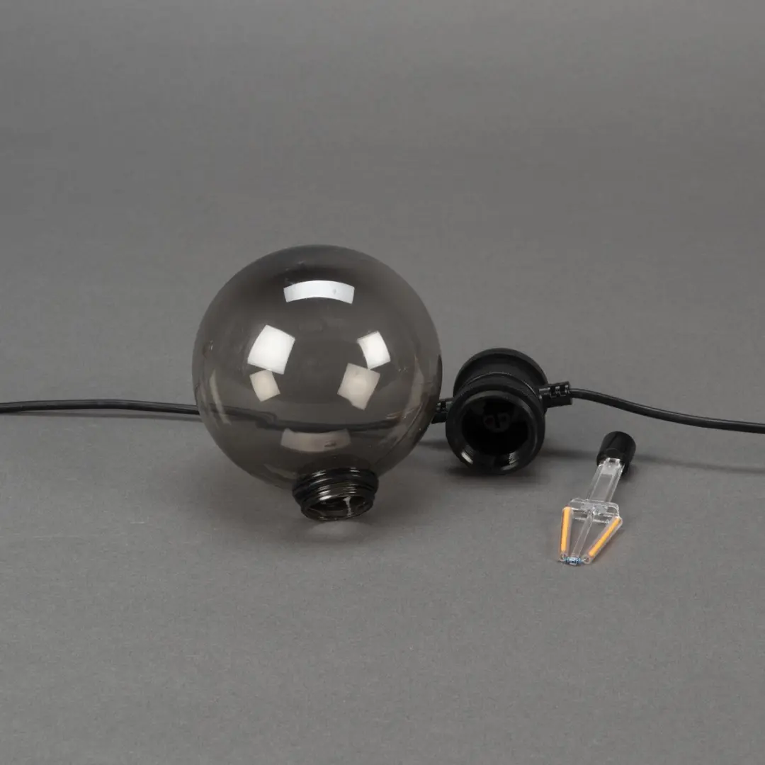 Konstsmide Snoer 10l Smoke Globe 4,5m Extra Warm Wit Dimbaar IP44