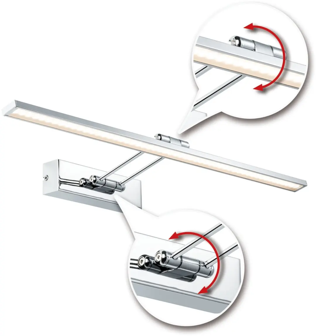 Paulmann Galeria LED Schilderijlamp Beam 2700K 1050lm - Chroom