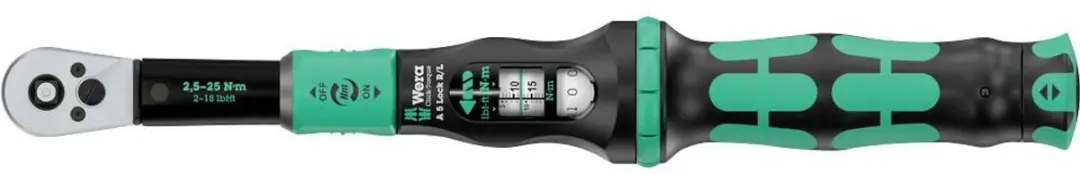 Wera Click-Torque Lock A 5 R/L 05075693001 Momentsleutel 2.5-25 Nm