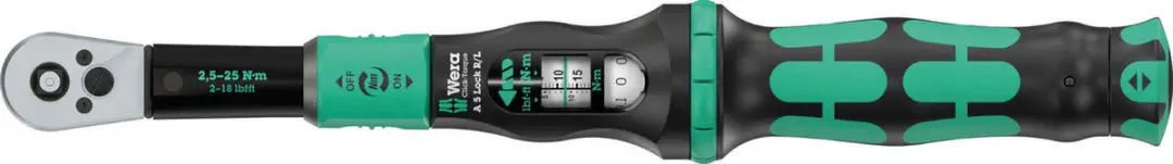 Wera Click-Torque Lock A 5 R/L 05075693001 Momentsleutel 2.5-25 Nm