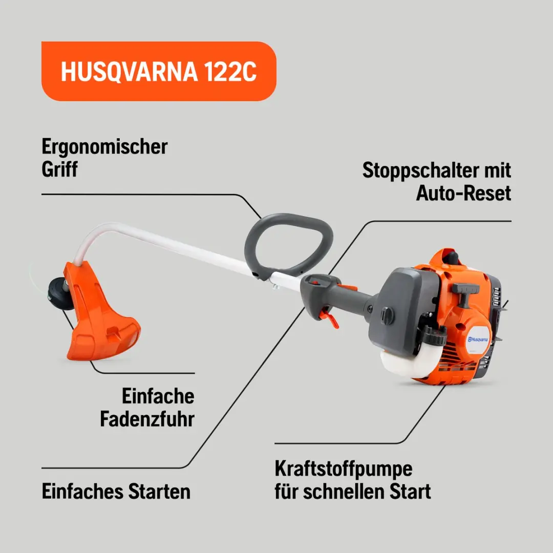 Husqvarna 122C Benzine Grastrimmer 600W