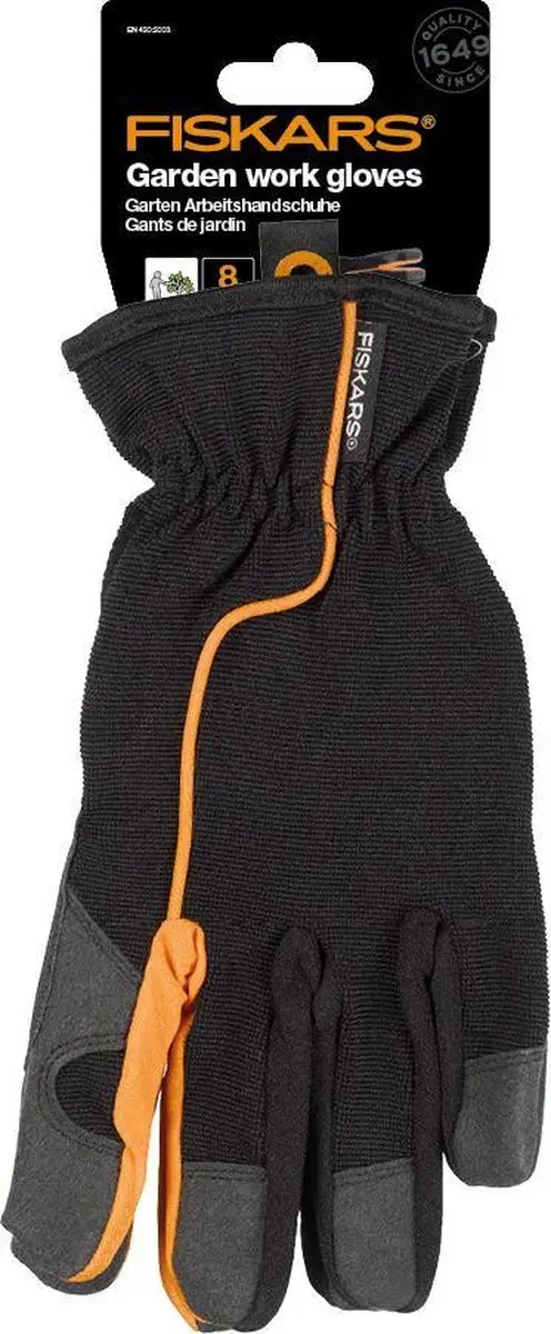 Fiskars Tuinhandschoenen 160005 - Maat 8 - Zwart