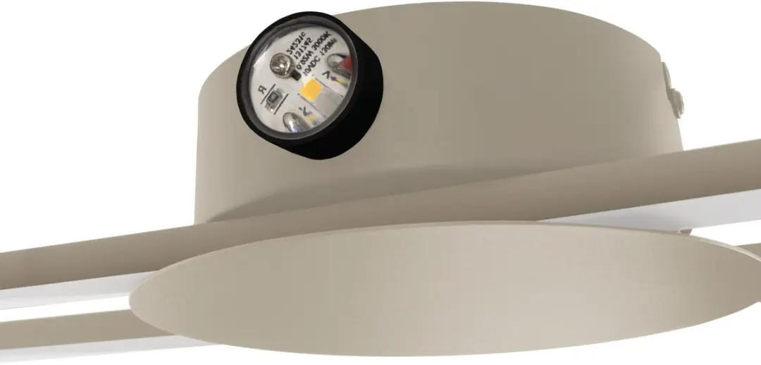 Eglo Venticello Plafondlamp LED 75cm - Zandkleur/Wit