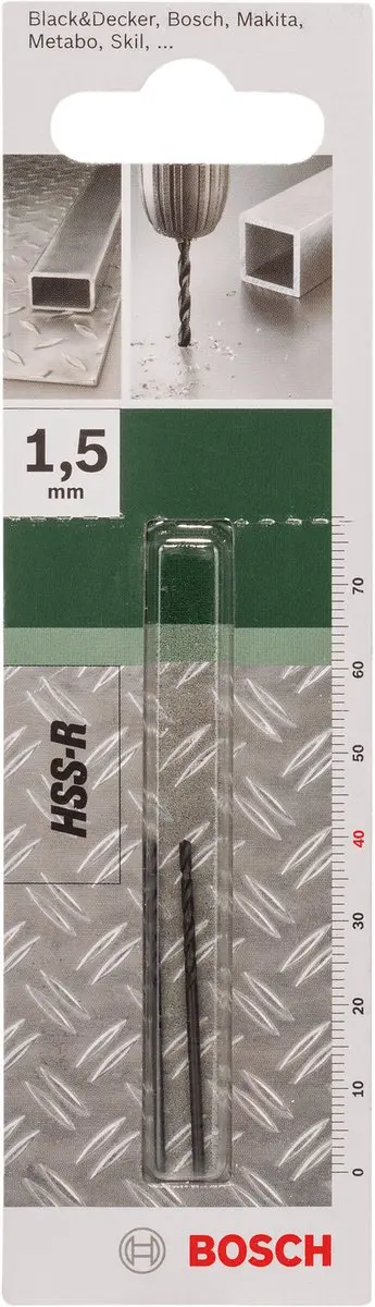 Bosch Metaalboren HSS-R DIN 338 1,5mm - 2 Stuks