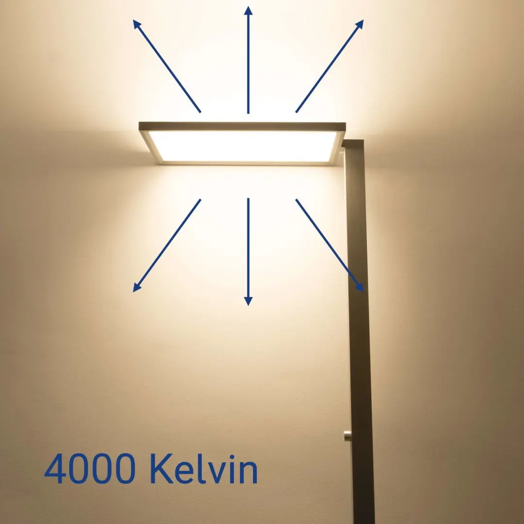 MAUL MAULcano LED Vloerlamp 195,5cm - 4x13W - Zilver