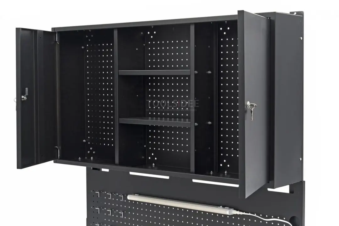 HBM Werkbank 115cm Houten Werkblad - Met LED Verlichting & Kast