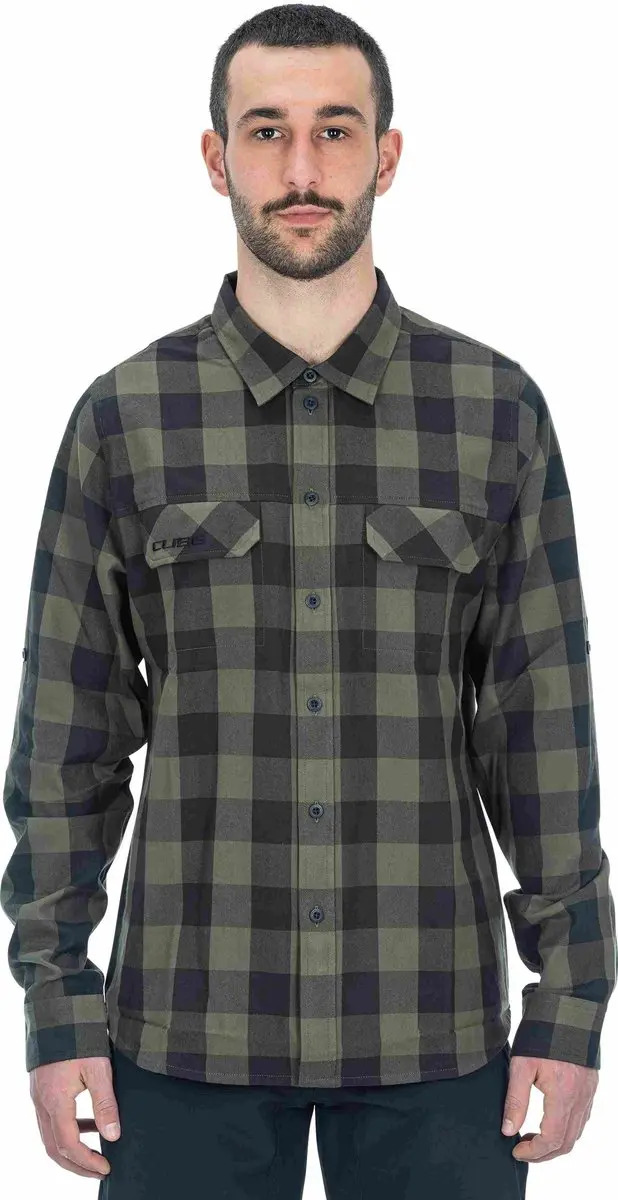 Cube Werkshirt Lange Mouw Olijfgroen XXL