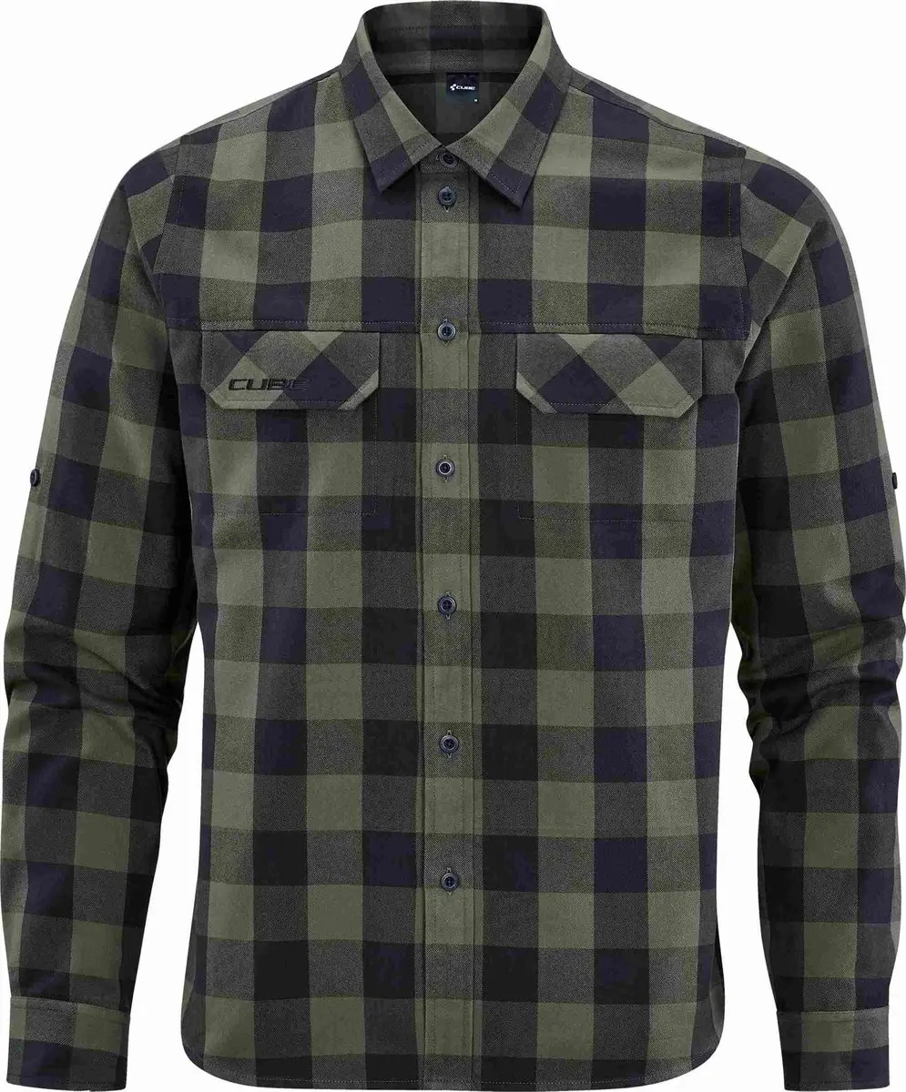 Cube Werkshirt Lange Mouw Olijfgroen XXL