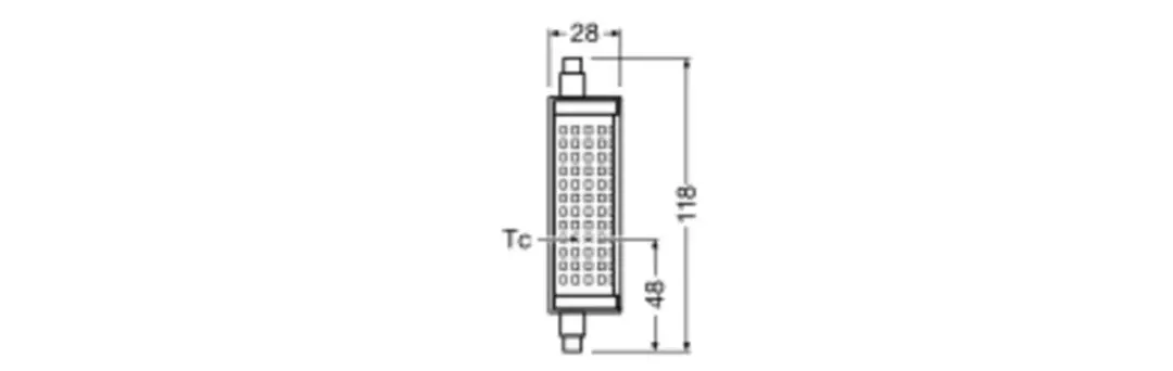 LEDVANCE R7s Lineaire Lamp 18W 2700K - Wit - afbeelding 4 van 6