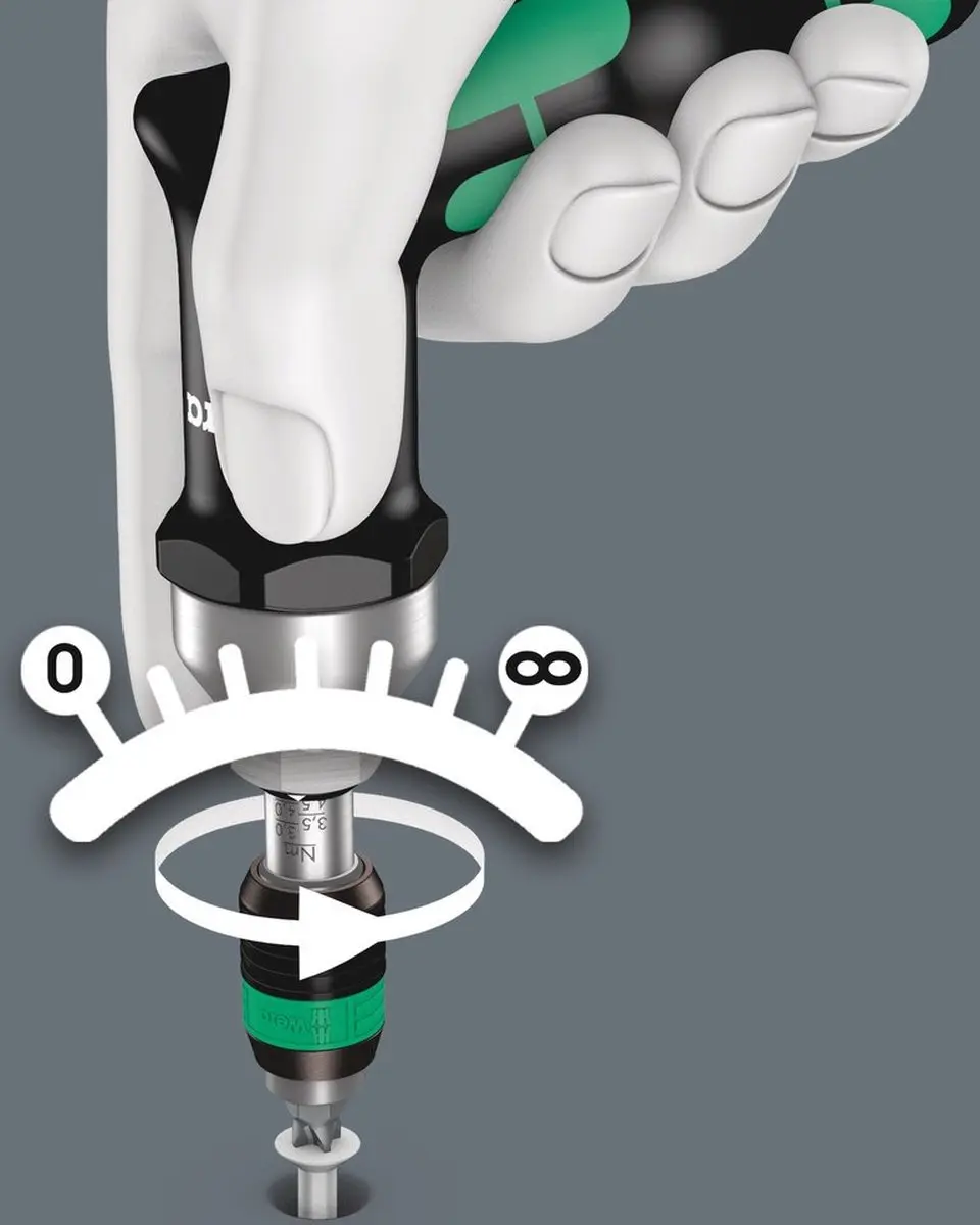 Wera Kraftform 3791069 Instelbare Momentschroevendraaier - 4.0-8.8 Nm - Groen