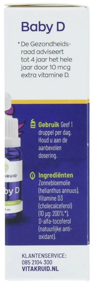 Vitakruid Baby Vitamine K & D 2x10ml