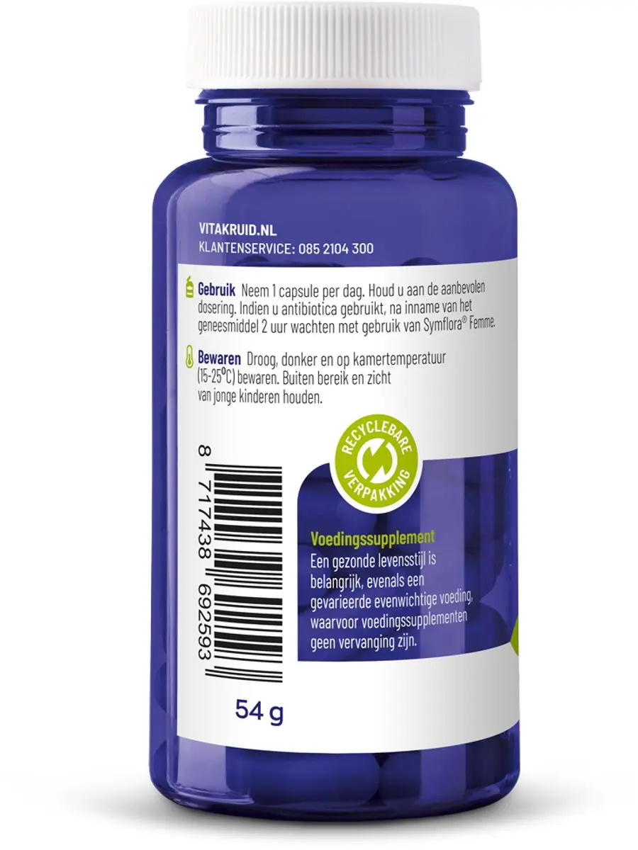 Vitakruid Symflora Femme 90 Vegacapsules