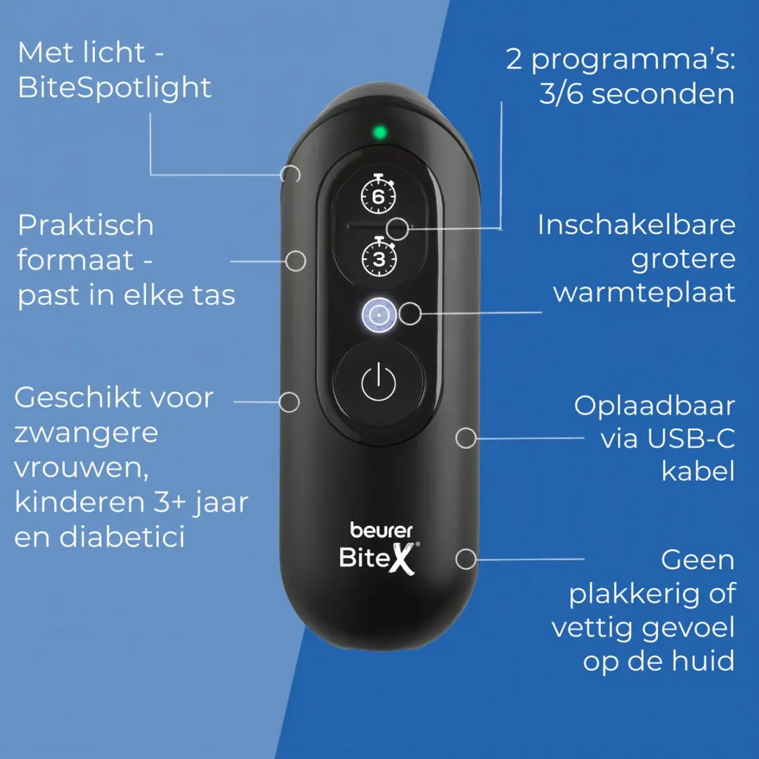 Beurer BiteX Max BR110 Insectenbeetverzachter - Oplaadbaar - Zwart - afbeelding 6 van 6