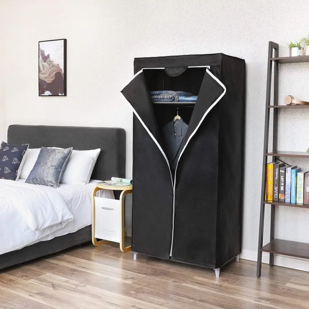 Songmics RYG83H Stoffen Kledingkast 160x75cm - Zwart