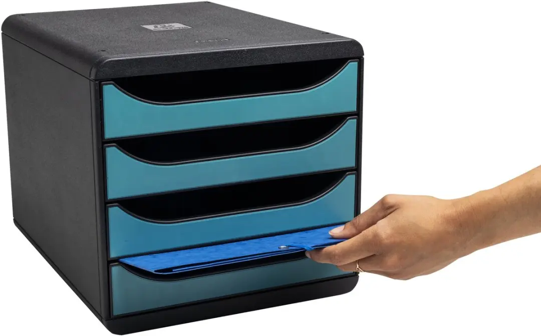 Exacompta Ladenbox Big Box 4 Laden - Pacific blauw