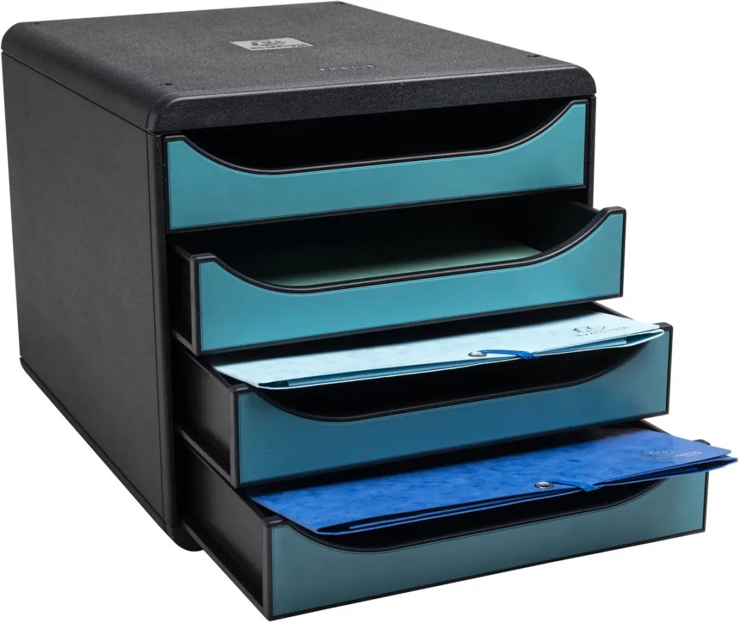 Exacompta Ladenbox Big Box 4 Laden - Pacific blauw