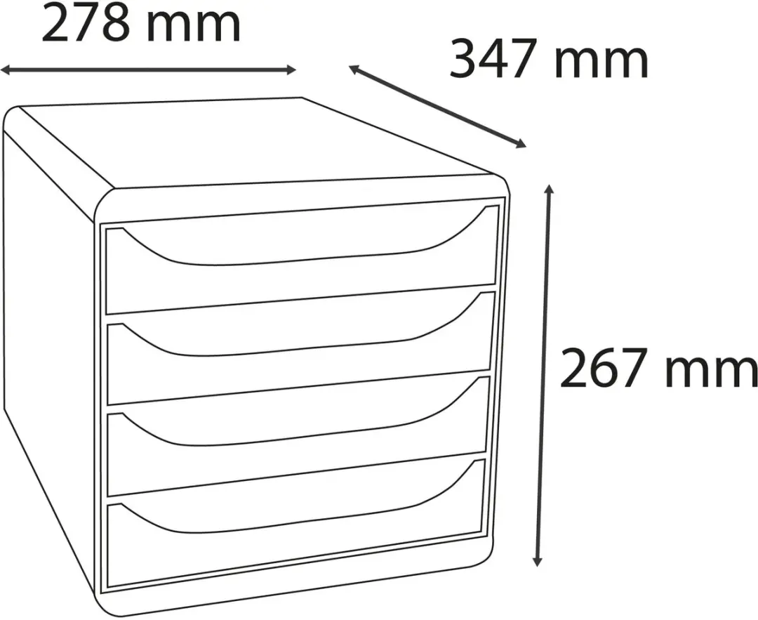 Exacompta Ladenbox Big Box 4 Laden - Pacific blauw