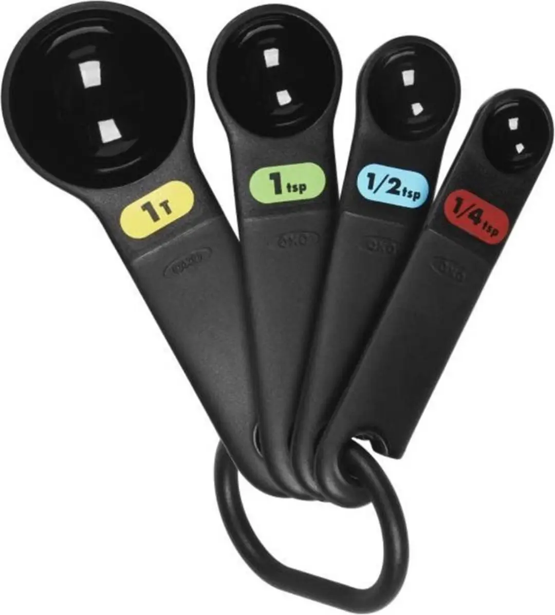 OXO SoftWorks Maatlepels - 4 Stuks - Zwart