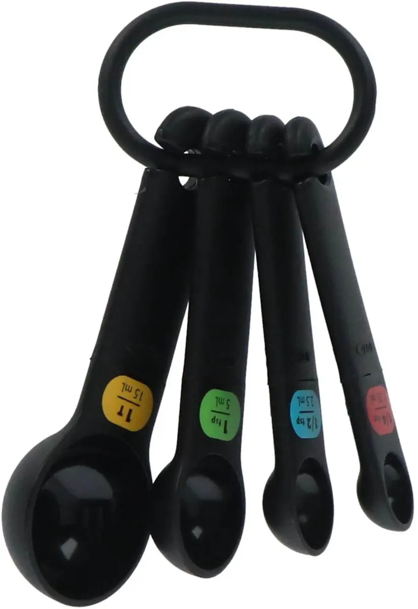 OXO SoftWorks Maatlepels - 4 Stuks - Zwart