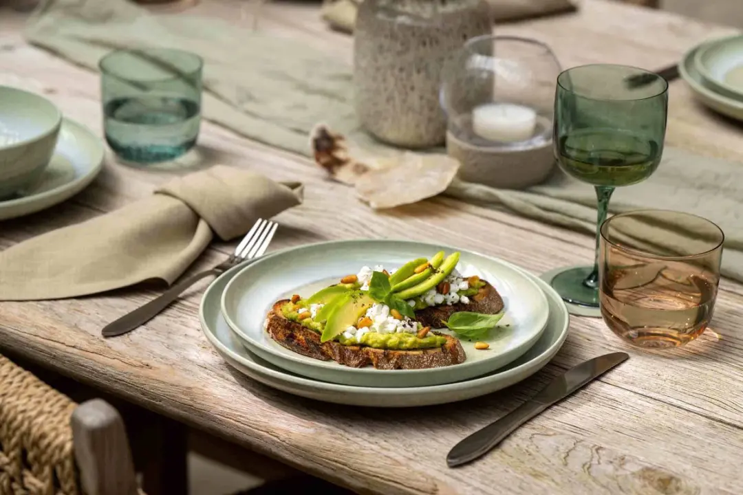 Villeroy & Boch Perlemor Alga Ontbijtborden 6 Stuks - 24cm Groen