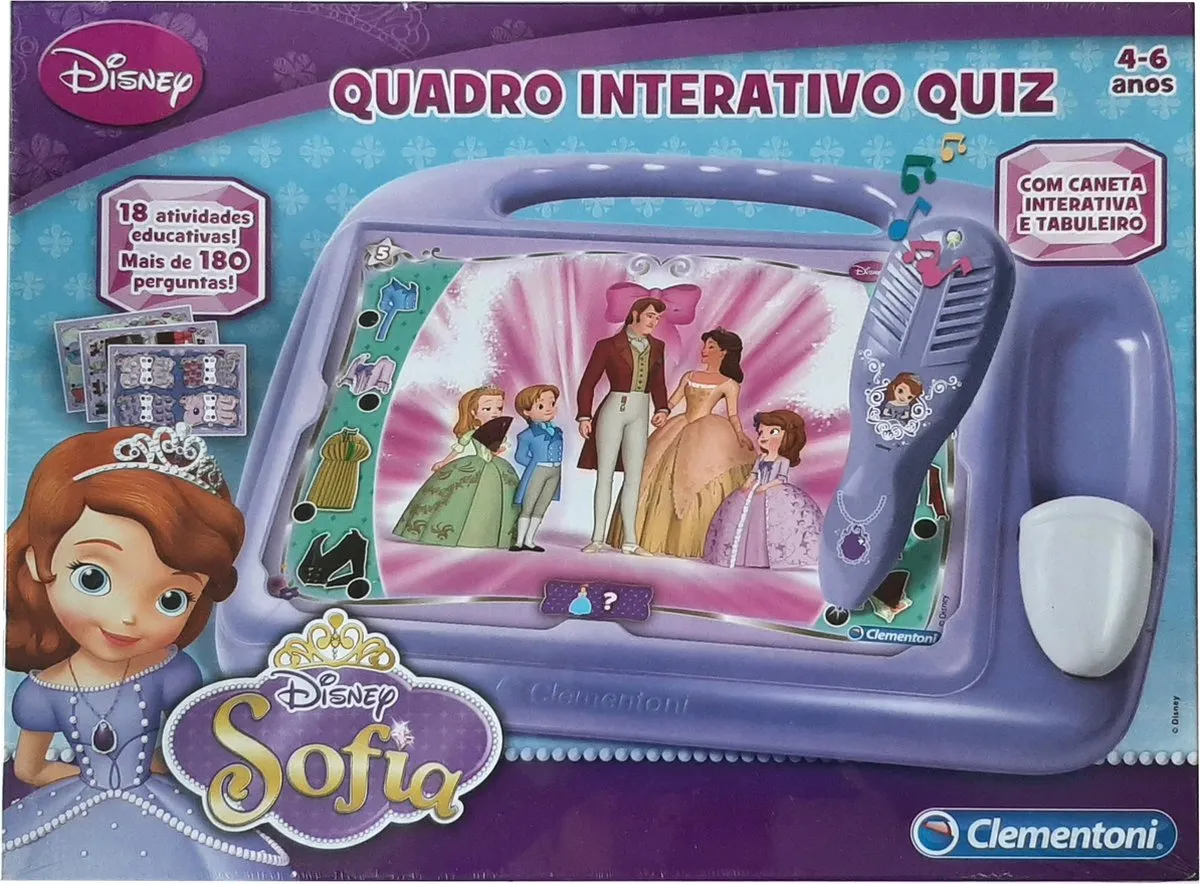 Clementoni Disney Sofia Interactief Quizbord Roze