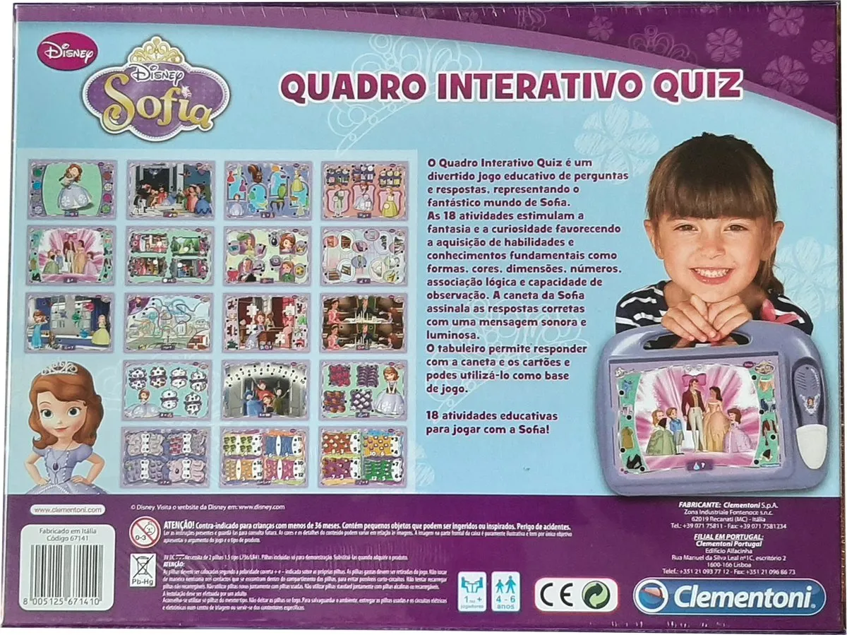 Clementoni Disney Sofia Interactief Quizbord Roze - MPN 67141