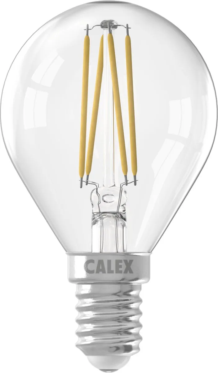 Calex LED Filament Kogellamp P45 4.5W 470lm E14 - Helder