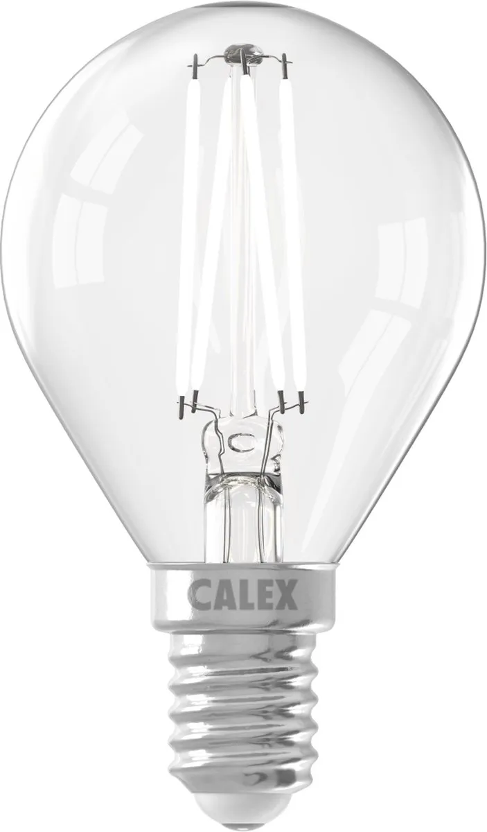 Calex LED Filament Kogellamp P45 4.5W 470lm E14 - Helder