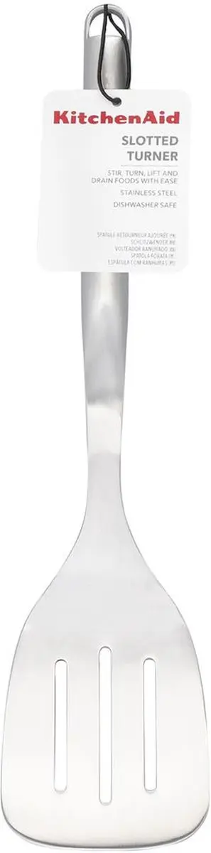 KitchenAid Spatel met Sleuven 35cm - RVS - Zilver