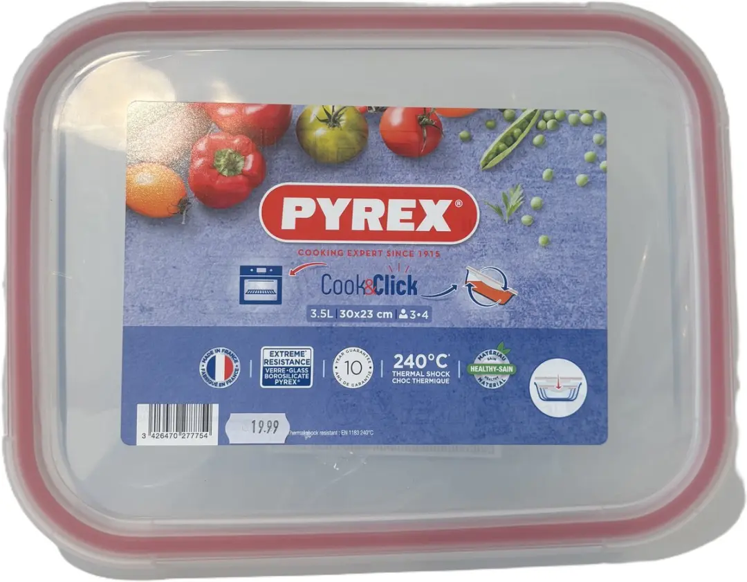 PYREX Ovenschaal met deksel 3,5L - 30x23cm - Glas