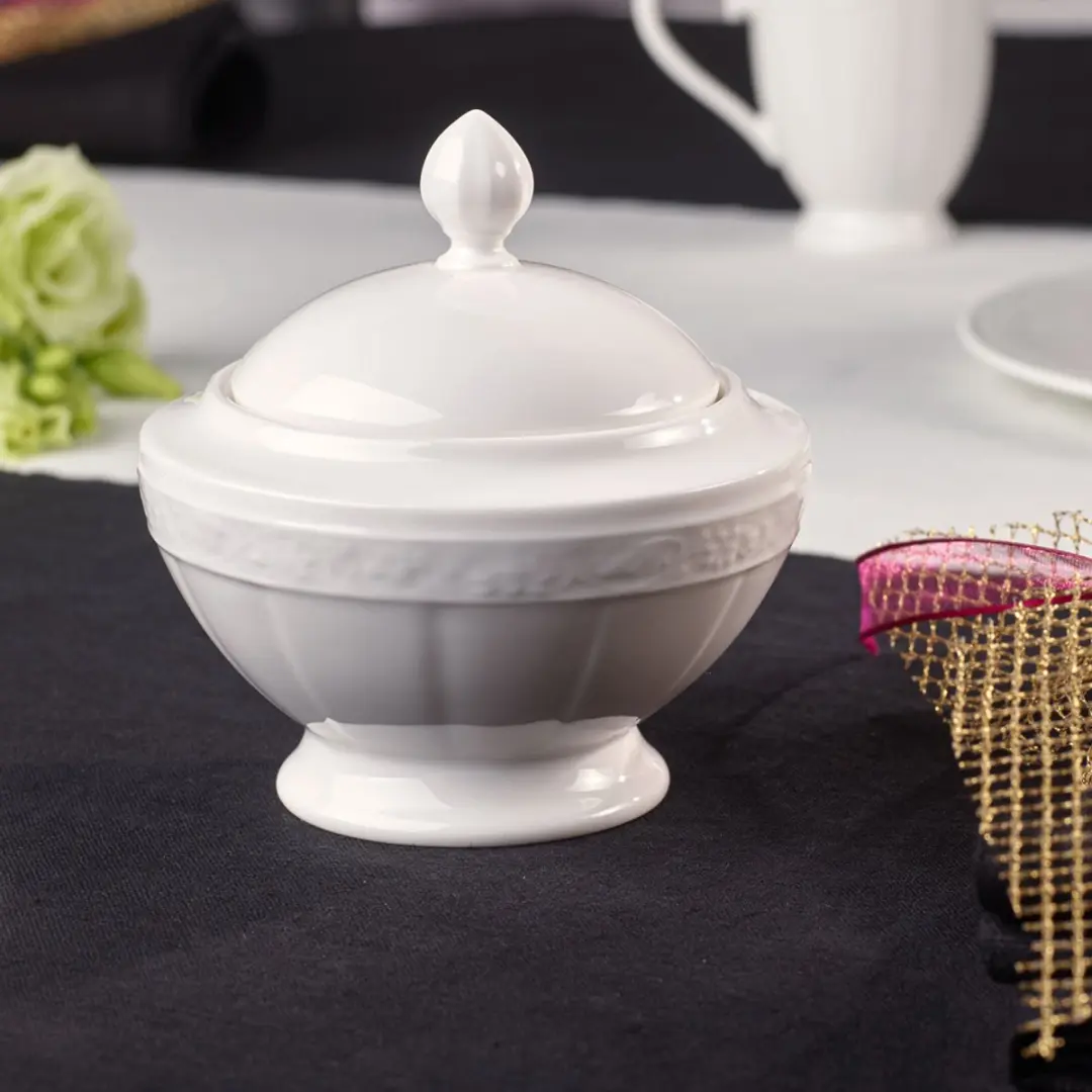 Villeroy & Boch White Pearl Suikerpot 1043890960