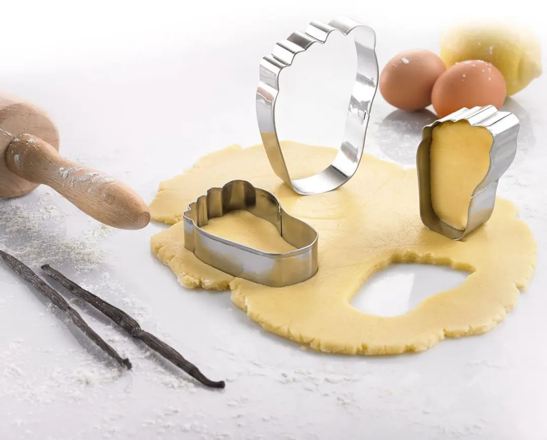 Westmark Kaasvoeten Koekjesvormset 3-delig - Roestvrij staal - Zilver