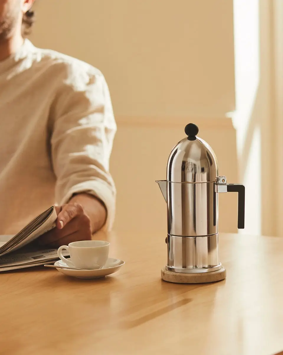 Alessi La Cupola Koffiezetter 3 Koppen - Zwart