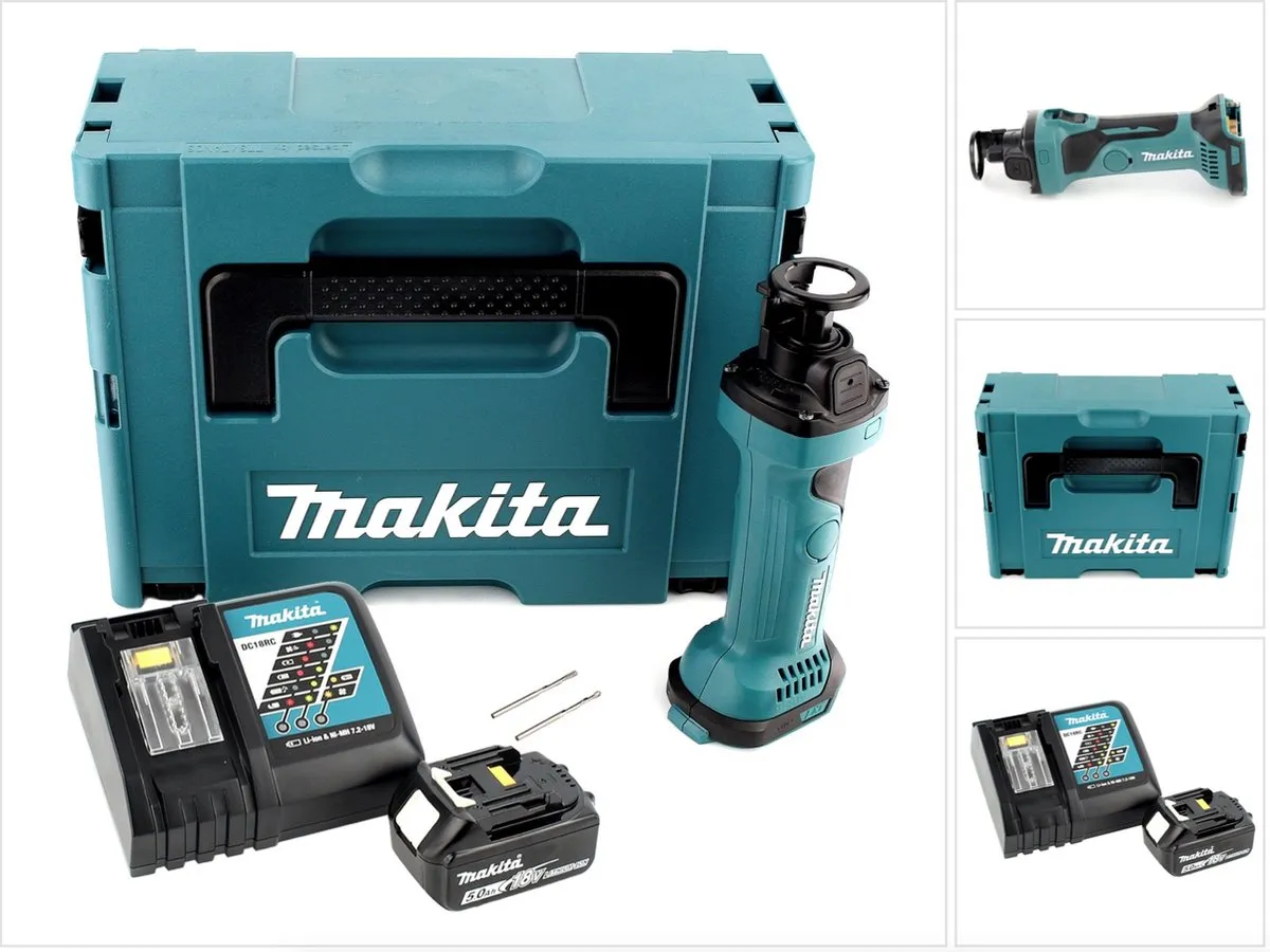 Makita DCO 180 RT1J Accu-Rotatiesnijder 18V