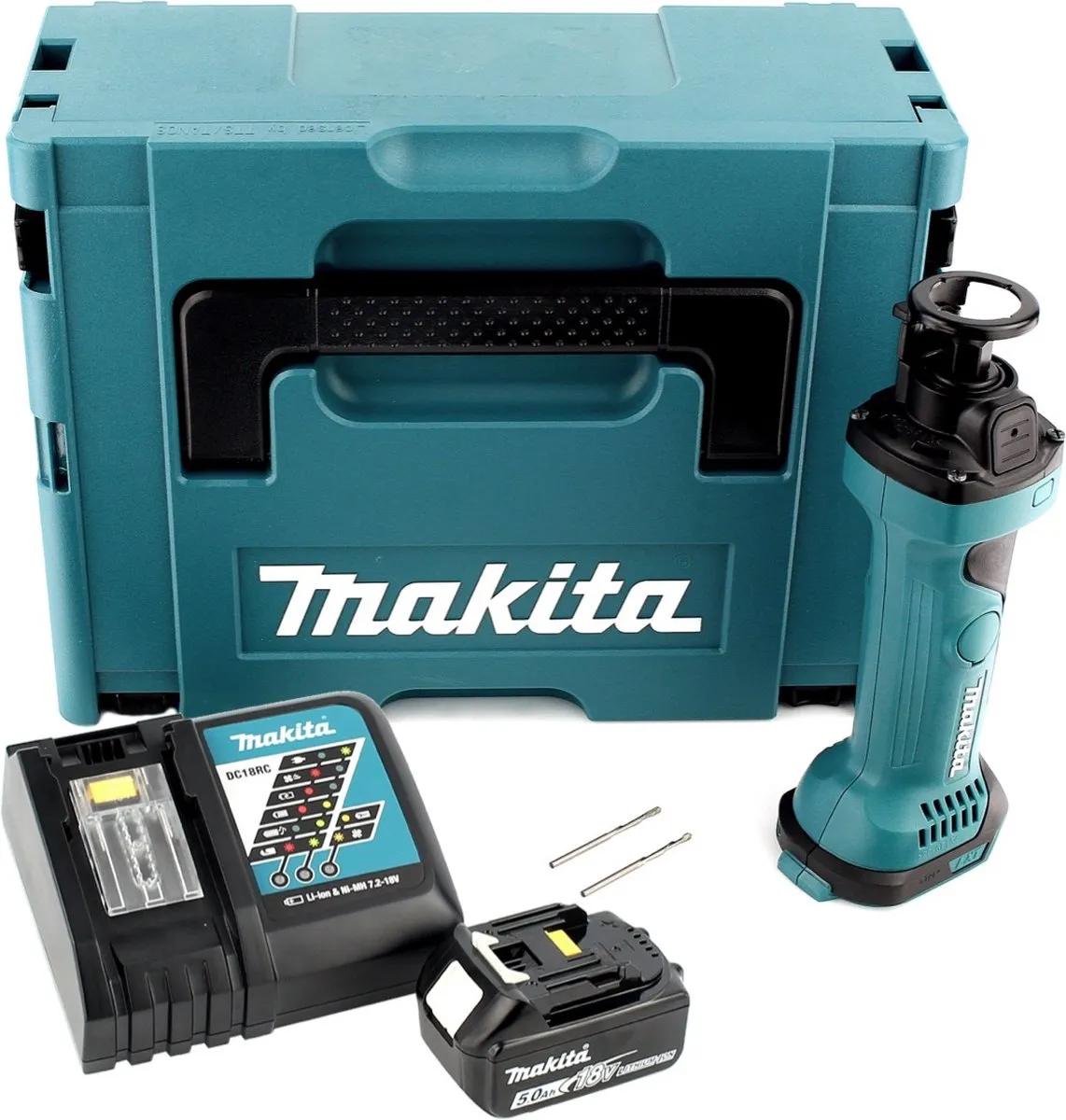 Makita DCO 180 RT1J Accu-Rotatiesnijder 18V - 5,0Ah - met oplader