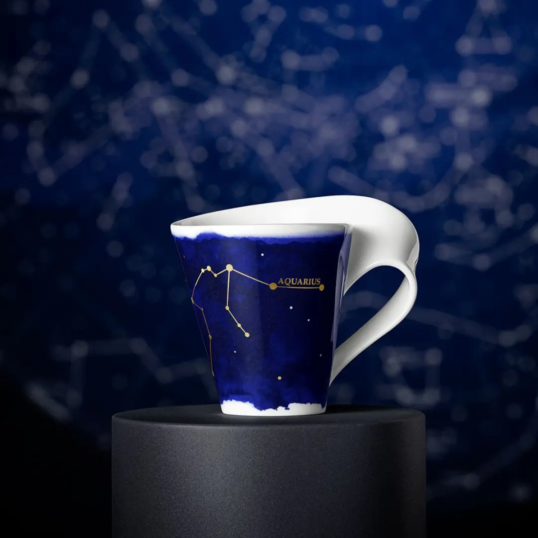Villeroy & Boch Wassermann NewWave Stars Tasse 300ml - wit-blauw - afbeelding 2 van 6