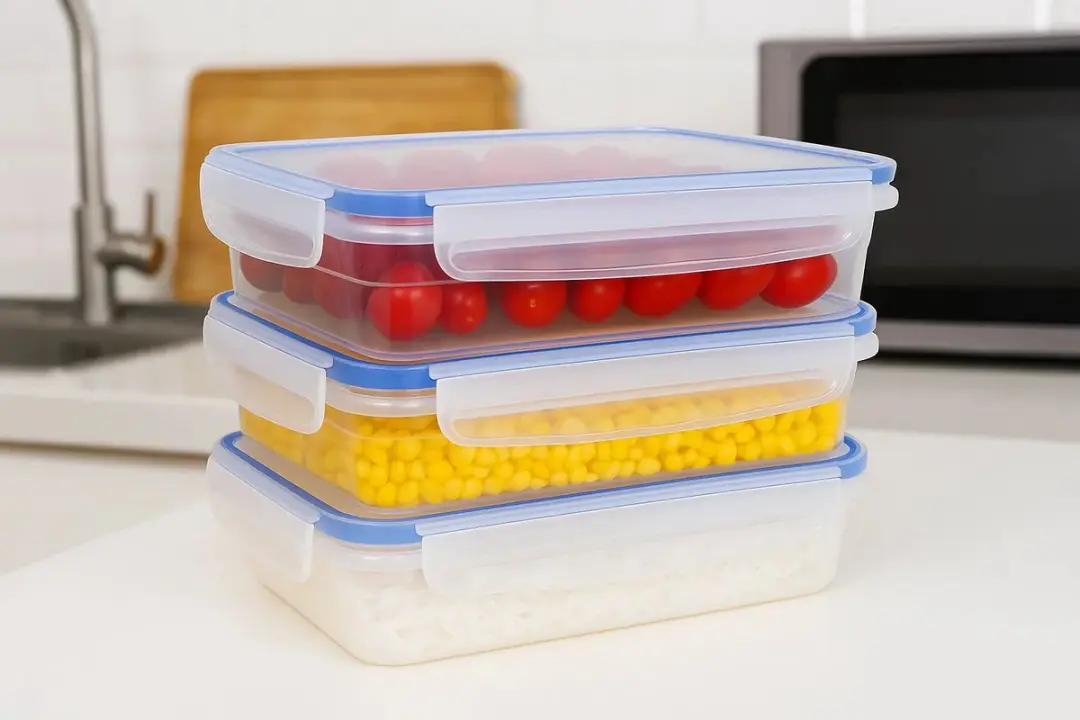 Cookinglife Vershoudbakjes Clip & Fresh 1,4L - Set van 3 - Blauw