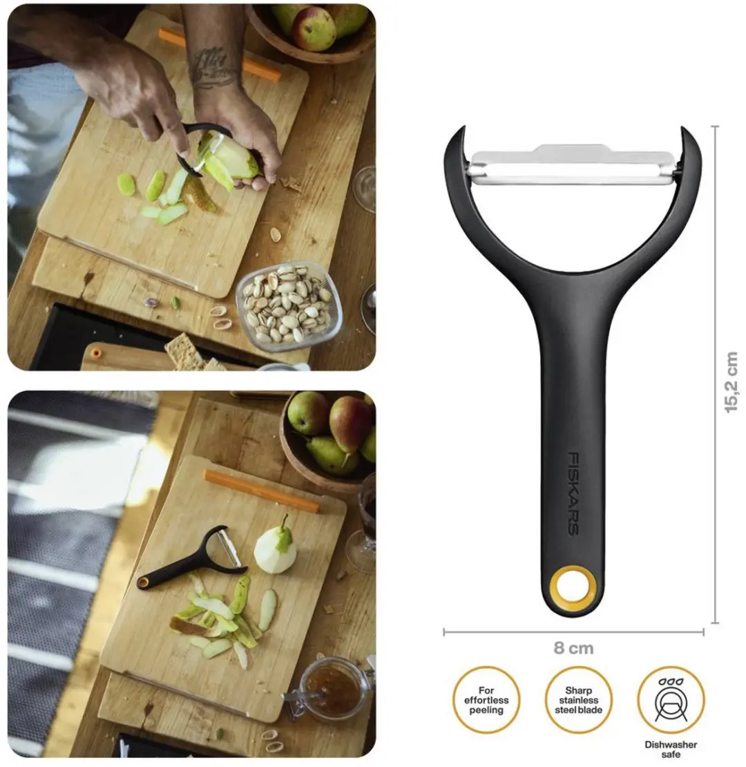 Fiskars 1079908 Groenteschillen - Zwenkbaar lemmet
