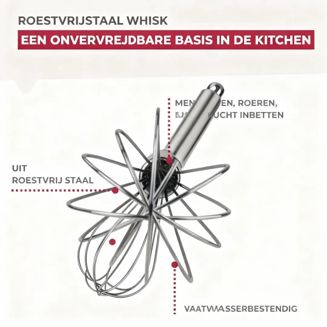 Fackelmann Roestvrijstalen Garde 26cm - Grijs