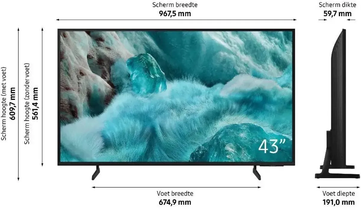 Samsung QE43Q7F2A QLED 4K TV 43 inch - Zwart