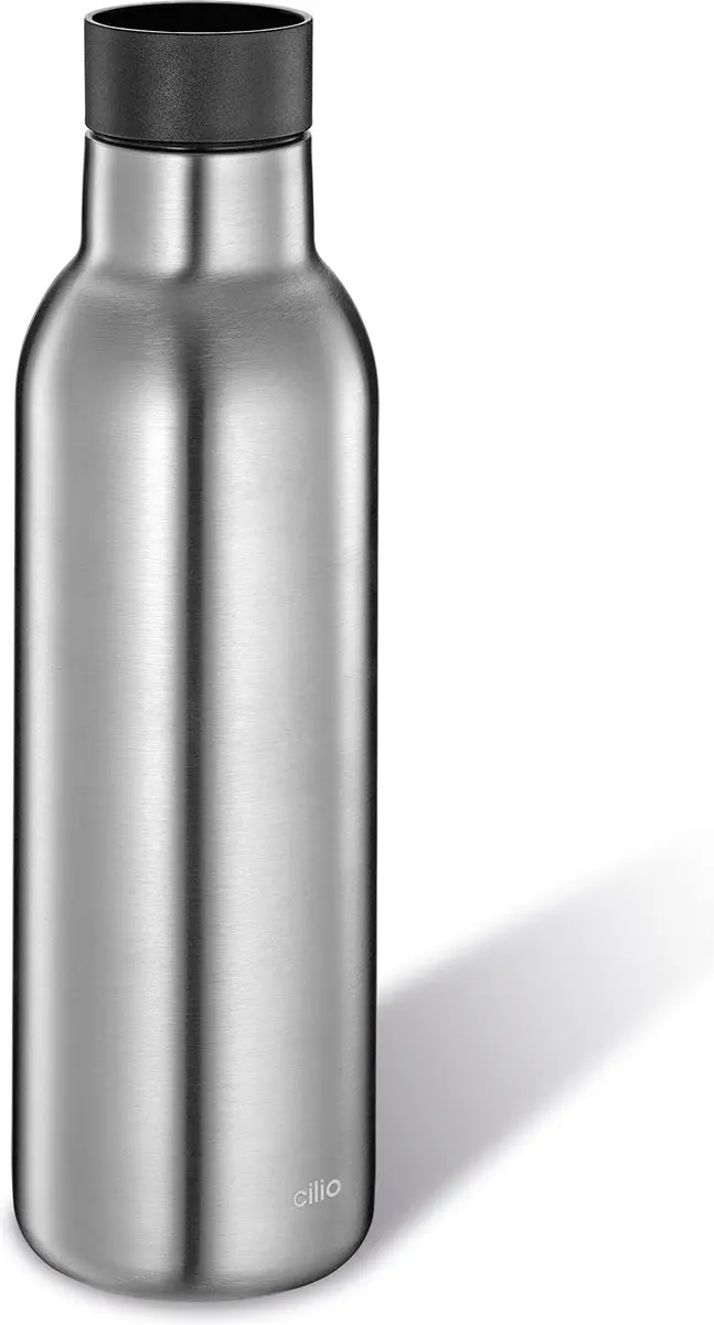 Cilio Isoleerfles 450ml - Edelstaal - Grijs