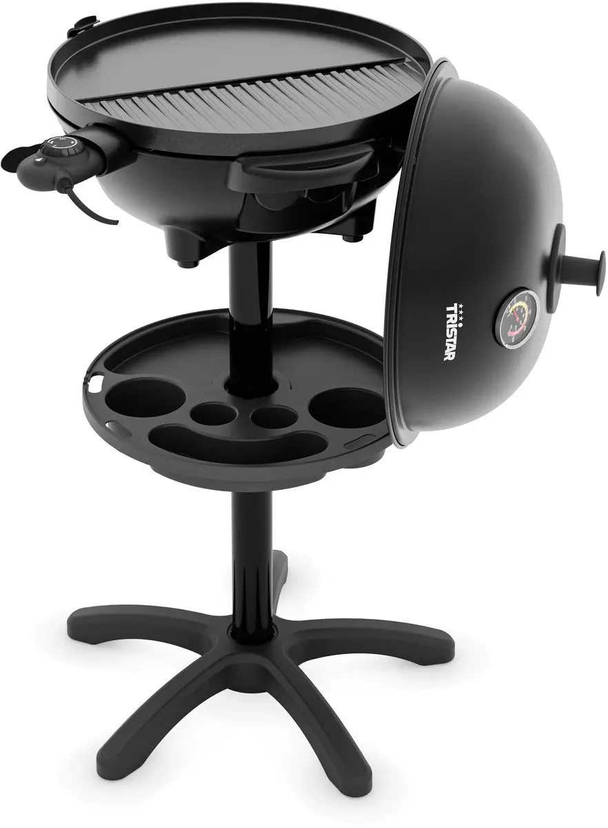 Tristar Elektrische BBQ BQ-2885 - 2200W - Ø41cm - Zwart